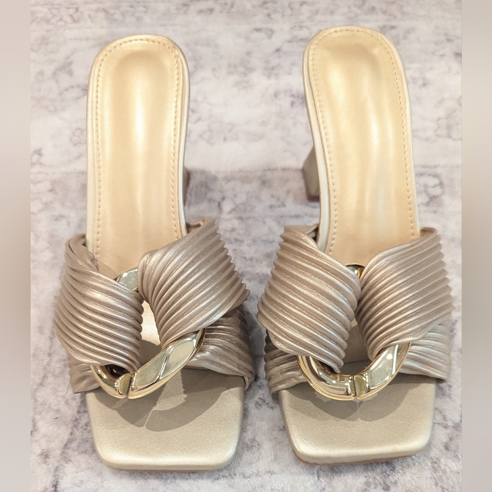 Elegant Gold Women's Heels